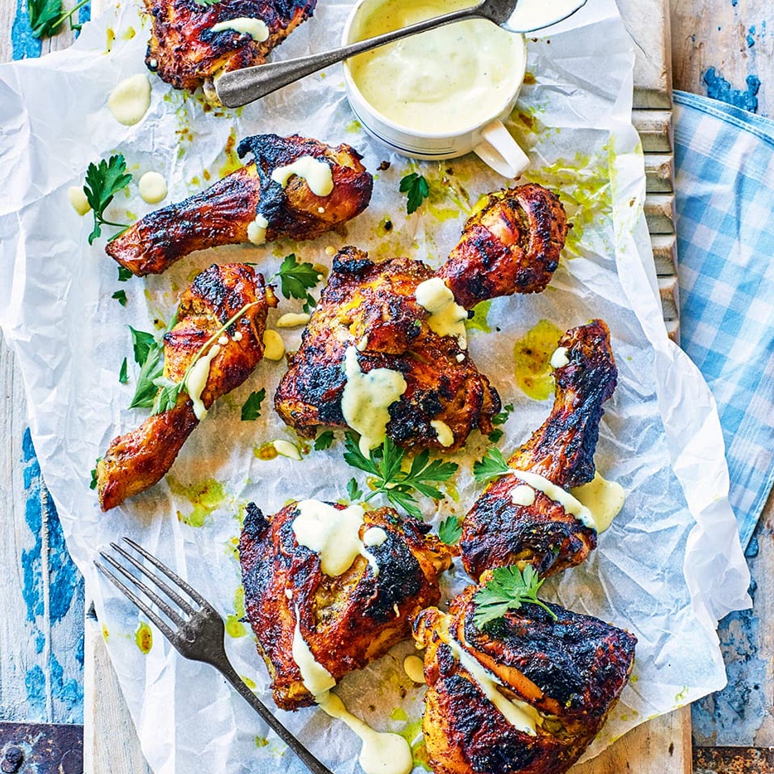Persian chicken with spiced yogurt