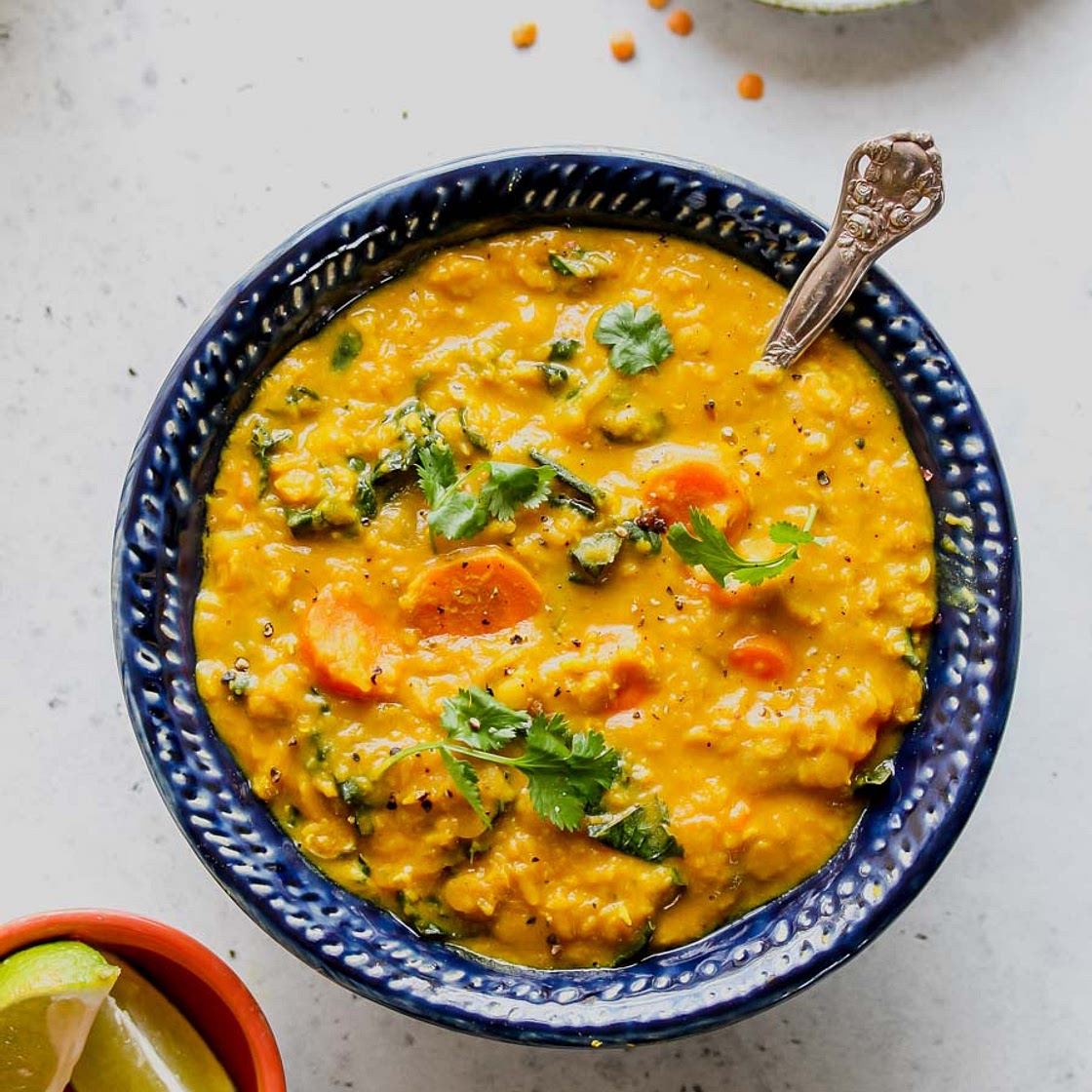 Slow Cooker Golden Lentil Soup (Vegan)