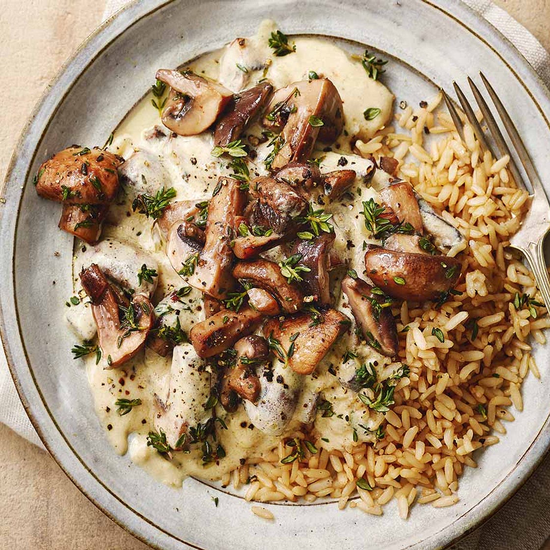 Mushroom stroganoff