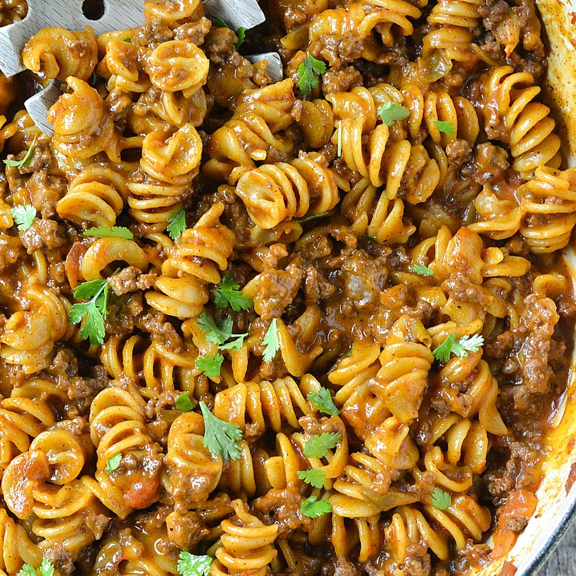 One-Pot Cheesy Taco Pasta
