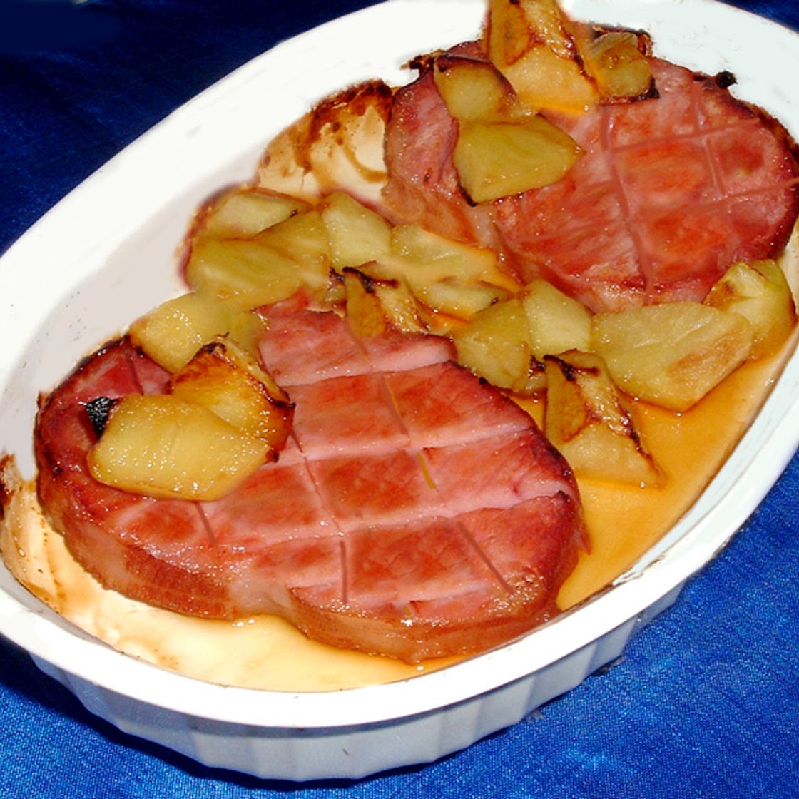Ham Steaks with Apple Topping