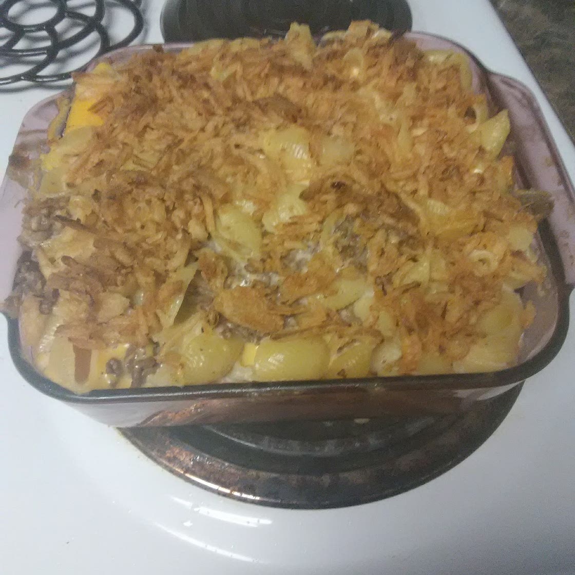 Cheese Burger Alfredo Casserole