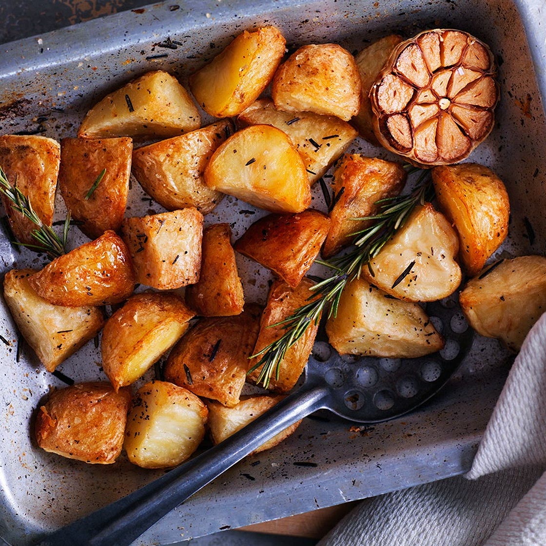 Speedy roast potatoes