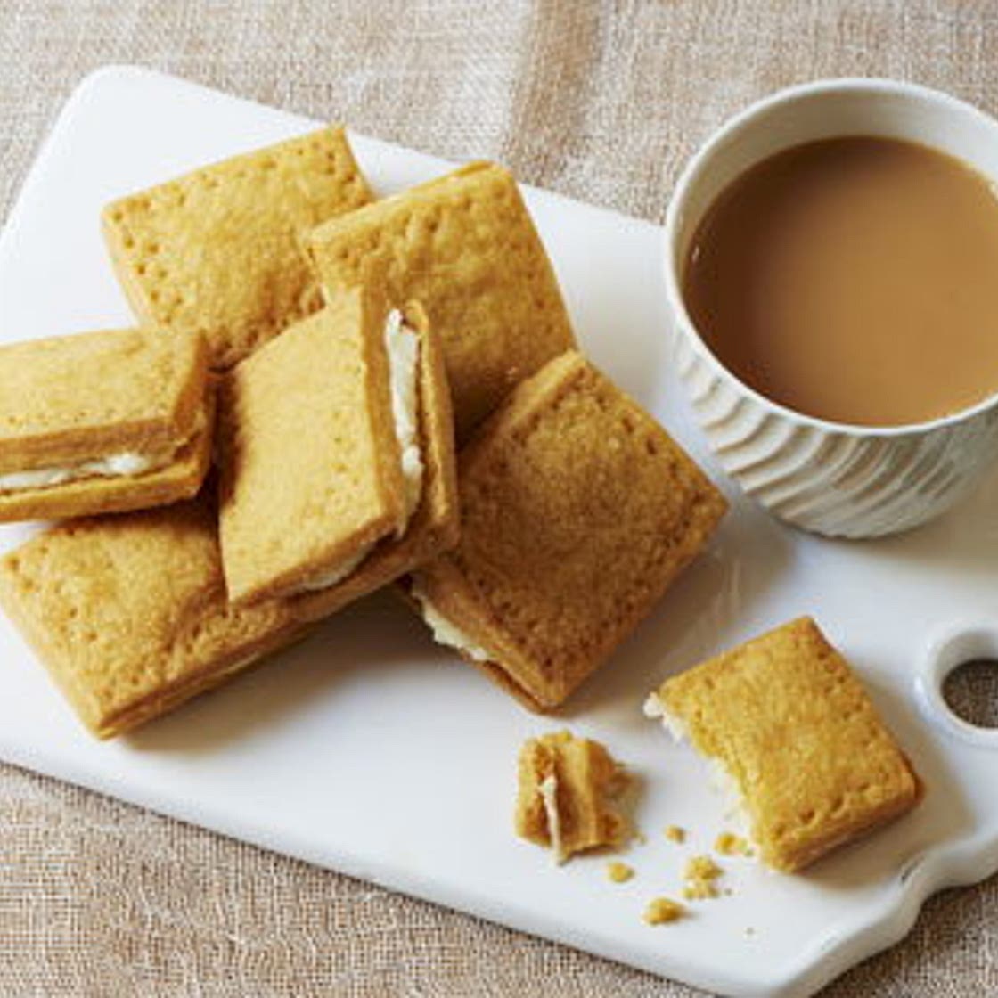 Homemade custard creams
