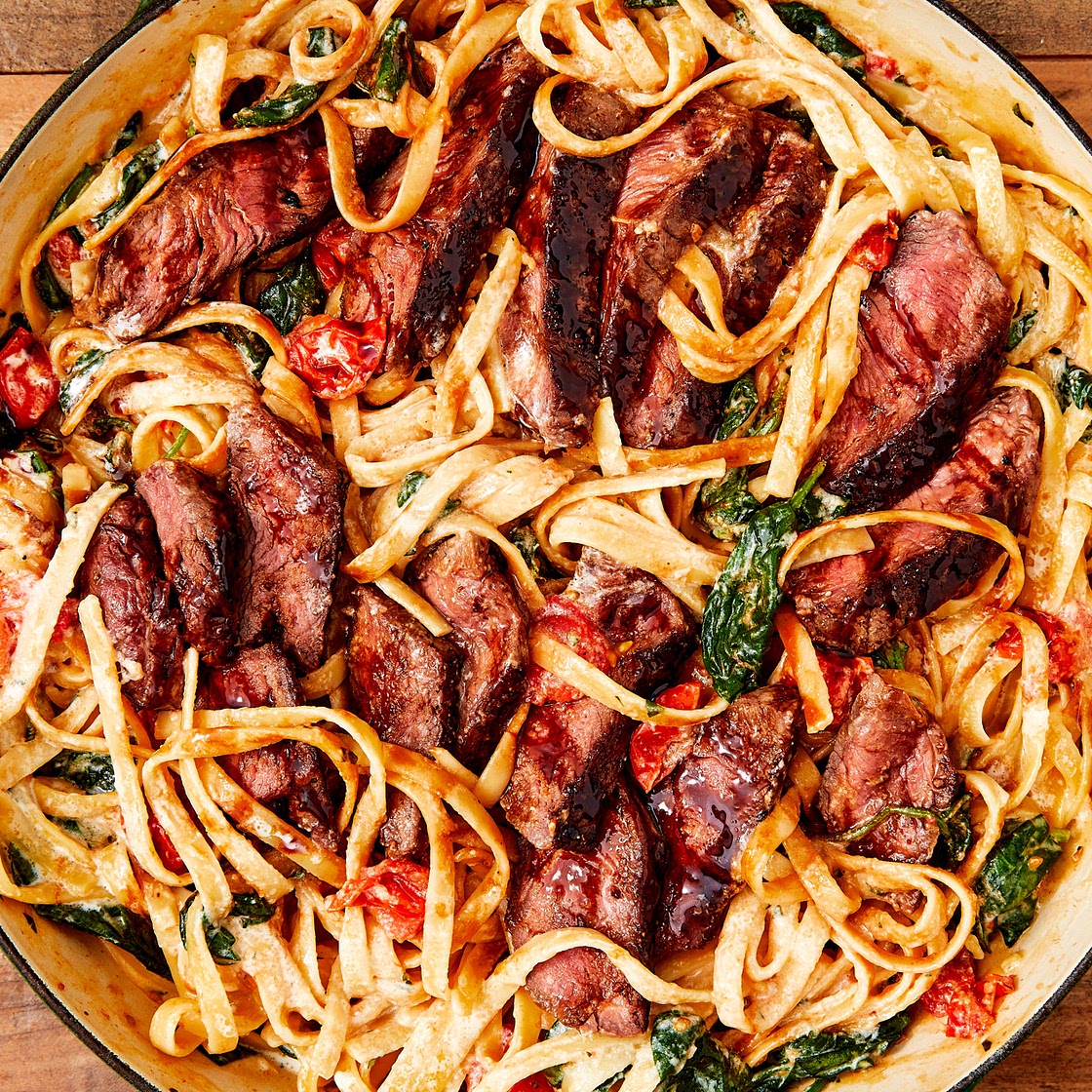 Creamy Steak Fettuccine