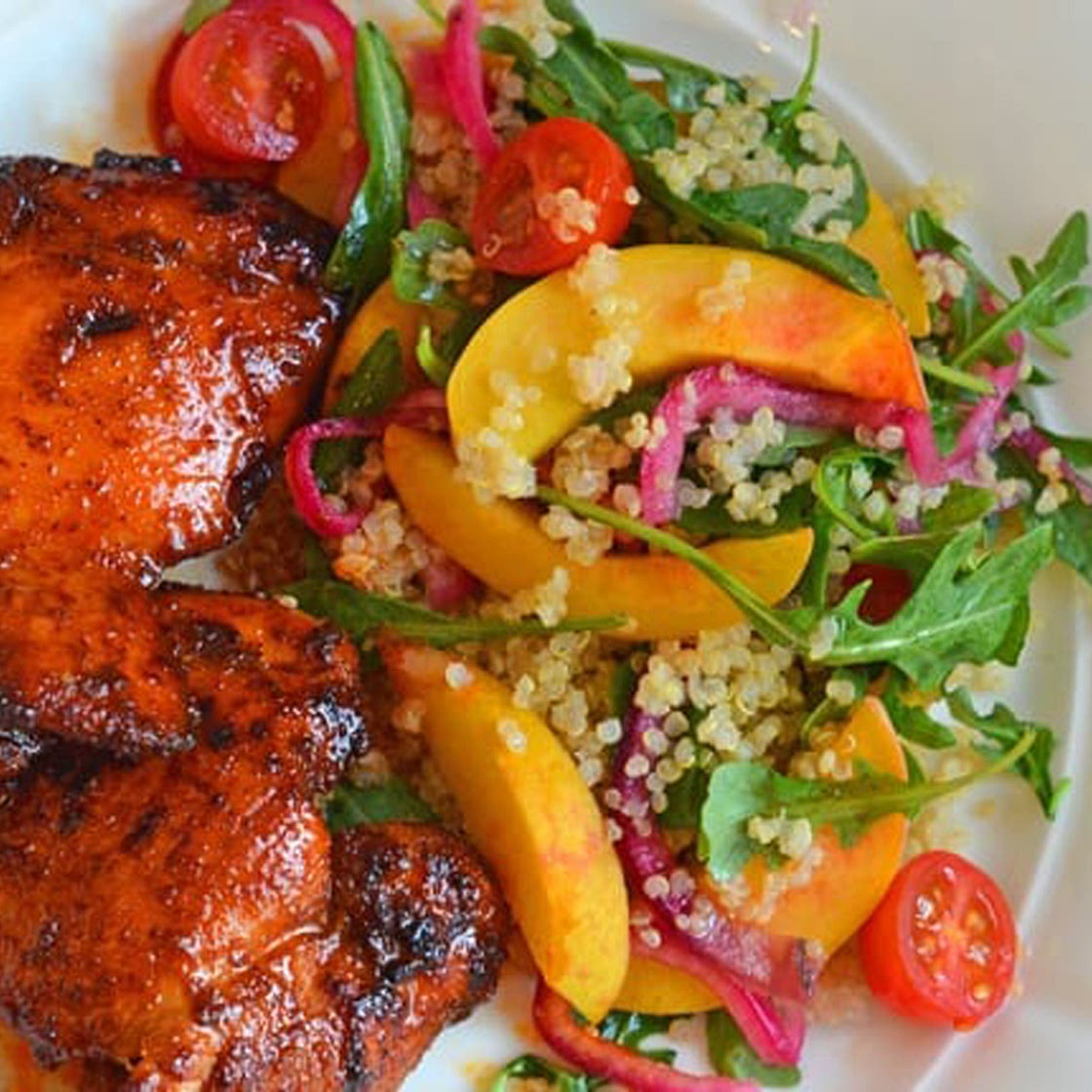 Spicy Chicken Thighs with Sweet & Tangy Honey Glaze