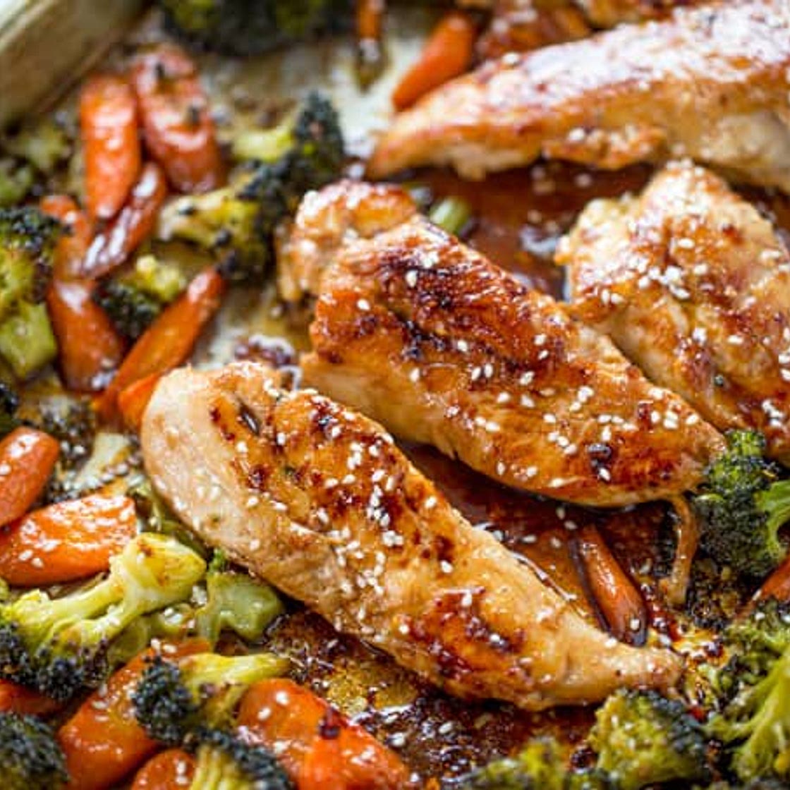 Sheet Pan Korean Chicken and Vegetables