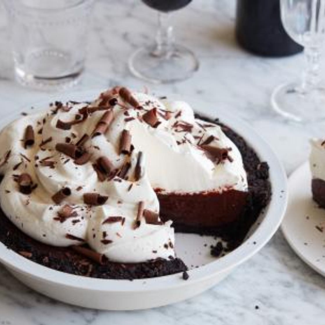 Bottle of Wine Chocolate Pie