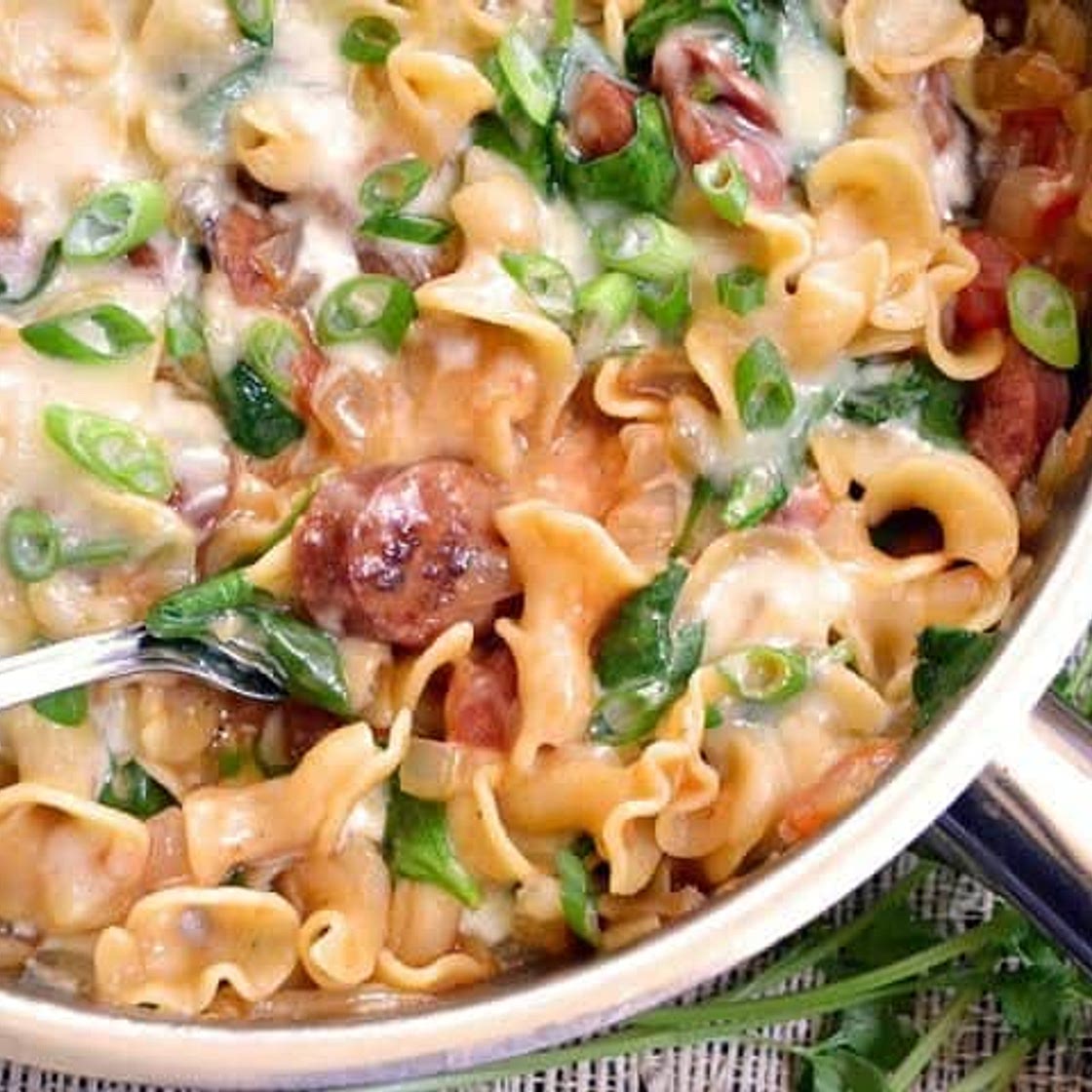 Creamy Spinach & Sausage Pasta