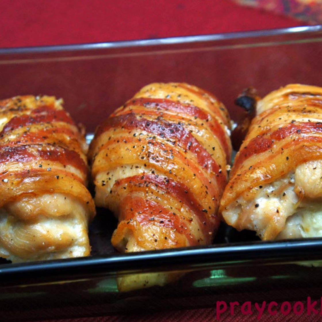5 Ingredient Bacon Wrapped Cream Cheese Chicken
