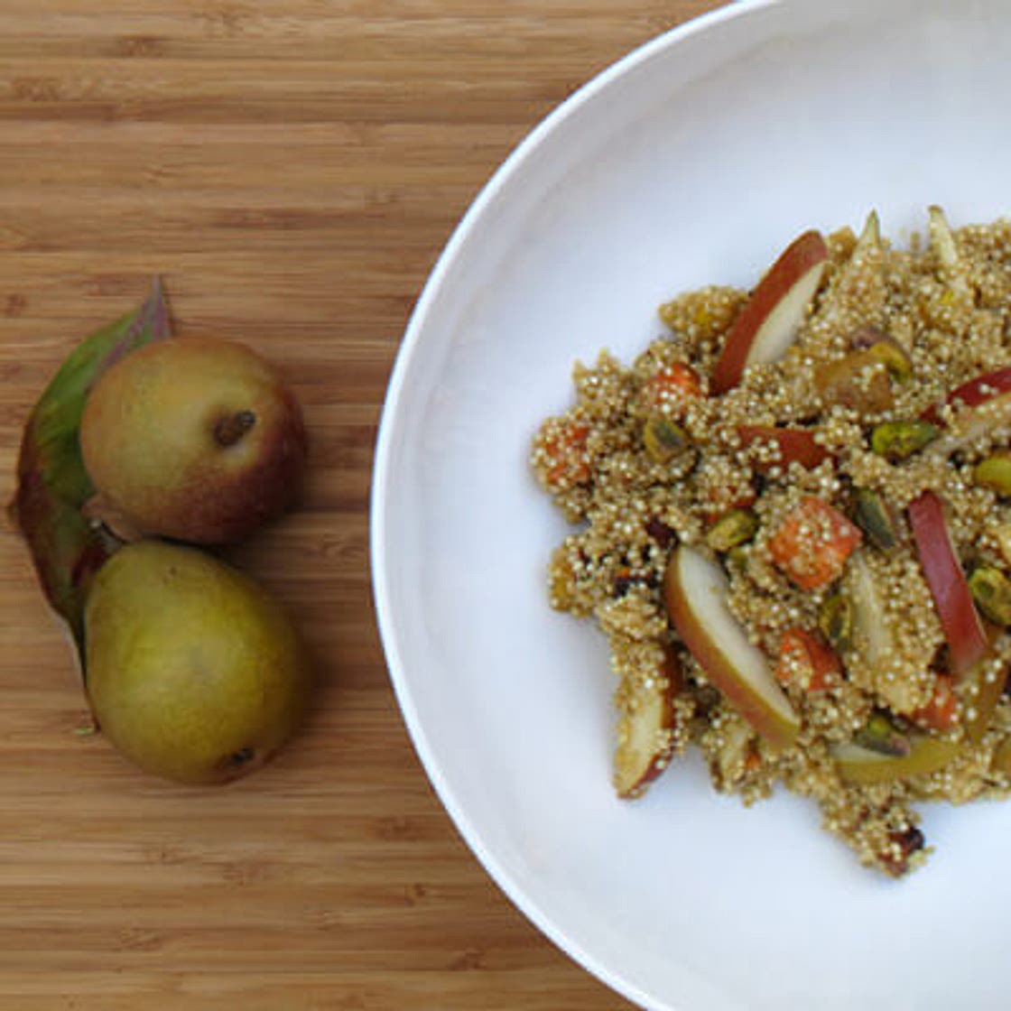 Pear Roasted Carrot and Ginger Quinoa Pilaf