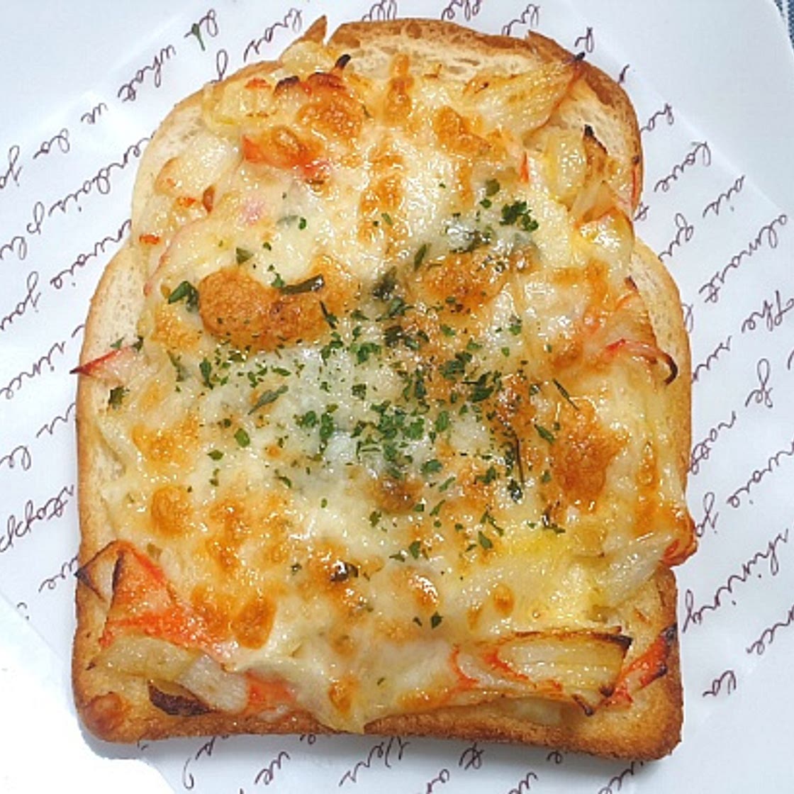 에어프라이어로 고소한 크래미 치즈 토스트 만들기