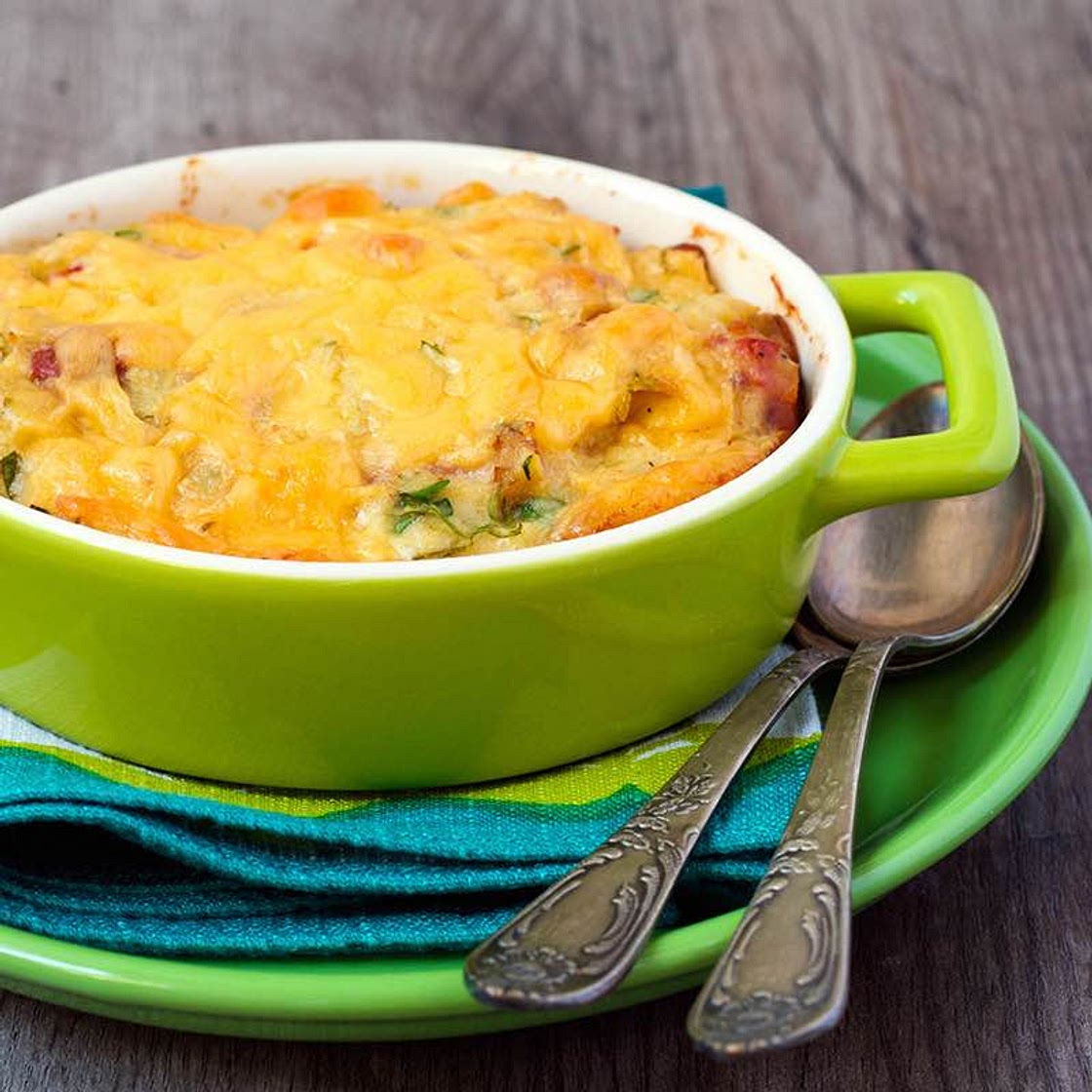 cheesy potato and bacon bake recipe | Schwartz