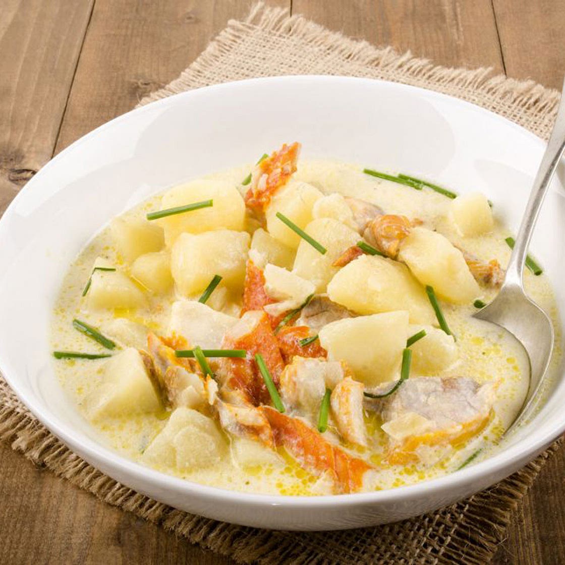Smoked haddock chowder