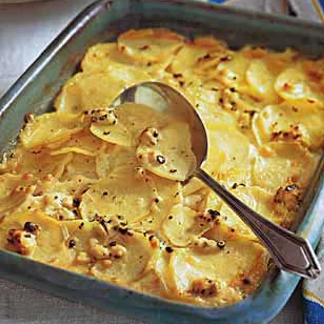 Potato Gratin with Goat Cheese and Garlic