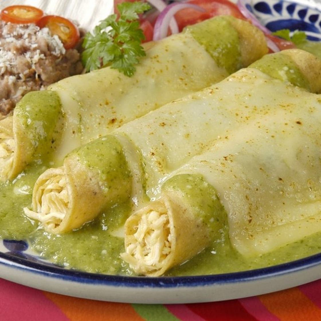 Enchiladas Suizas con Pollo