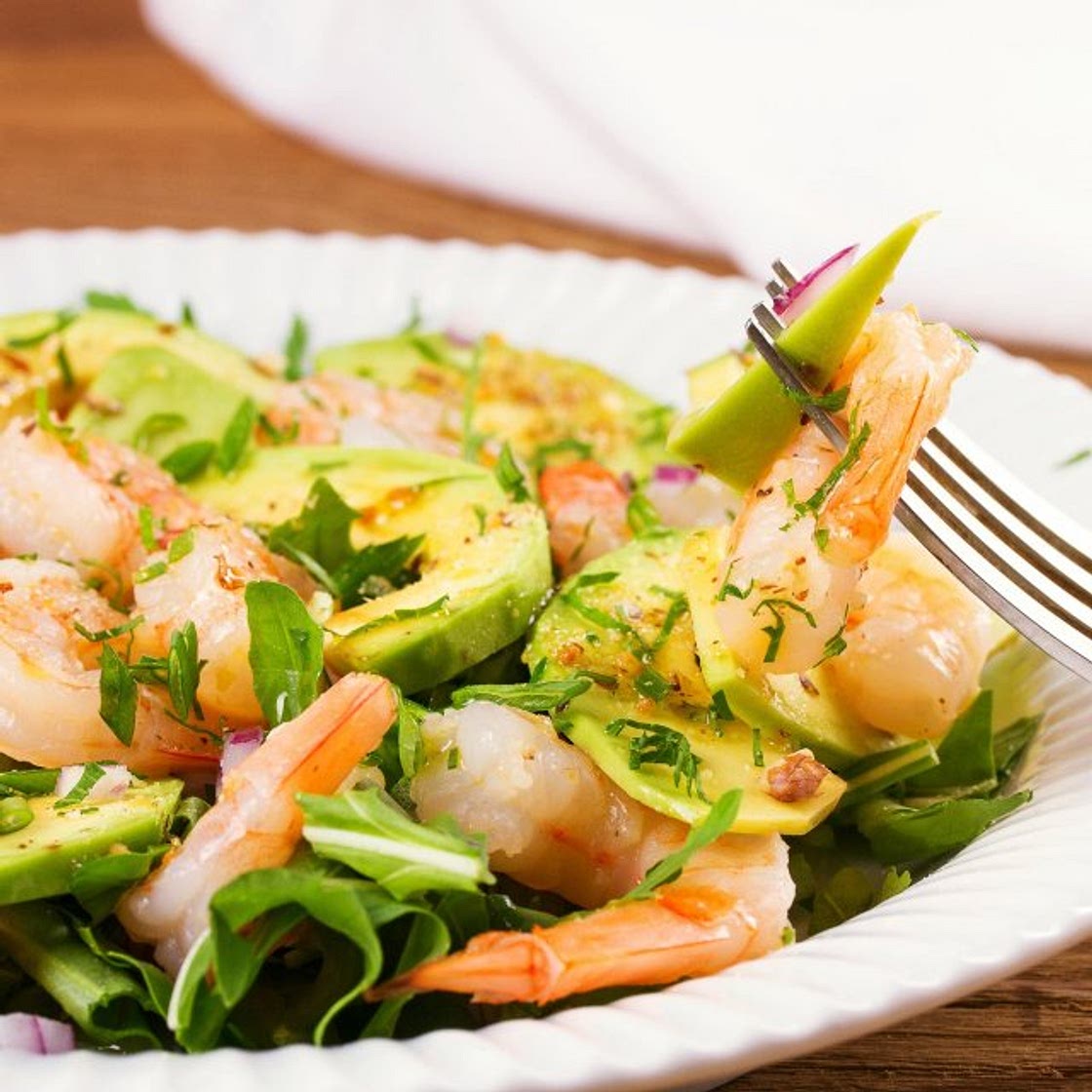 Ensalada Verde con Camarones