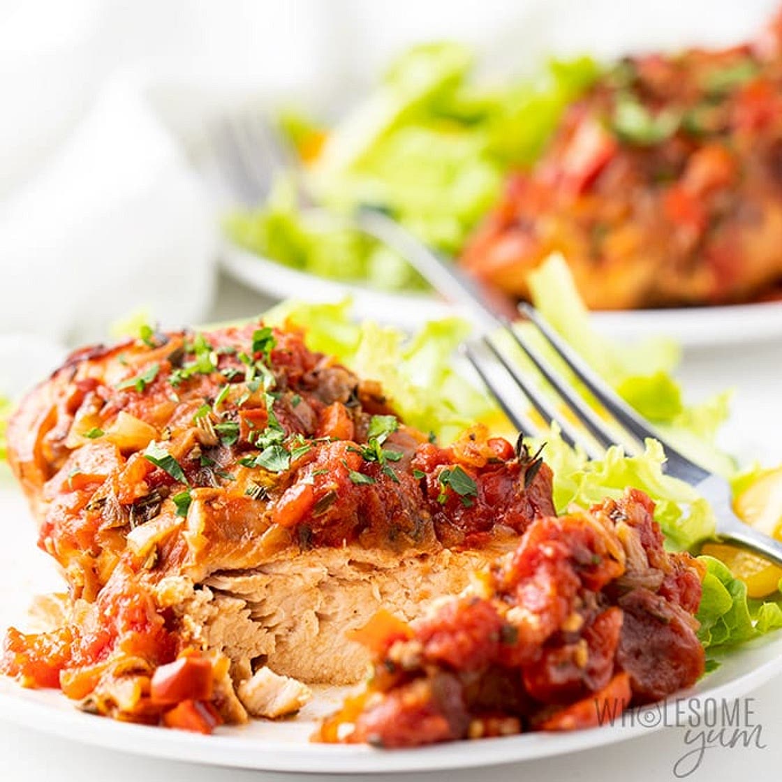 Healthy Slow Cooker Chicken Cacciatore Recipe - Low Carb