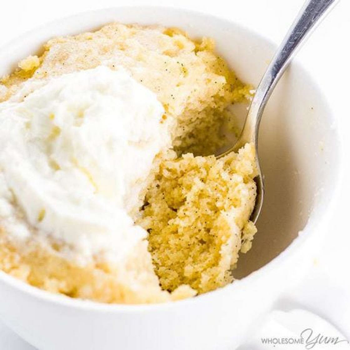 Easy Keto Paleo Vanilla Mug Cake Recipe