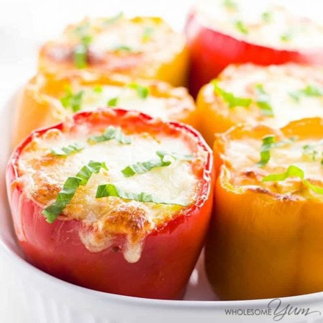 Low Carb Keto Lasagna Stuffed Peppers Recipe