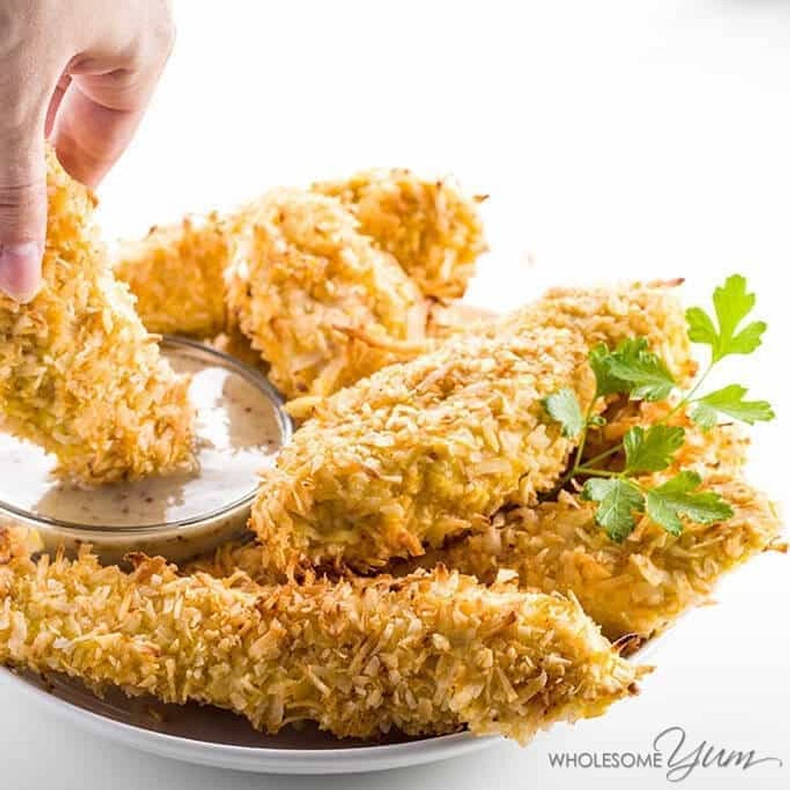 Easy Baked Coconut Chicken Tenders Recipe - Paleo & Low Carb