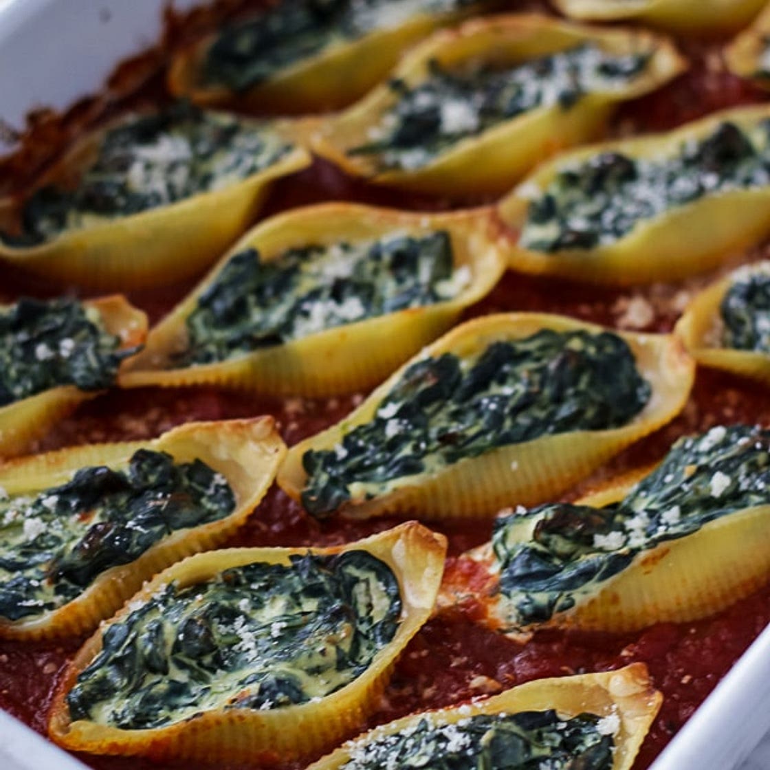 5 Ingredient Stuffed Shells with Spinach and Ricotta