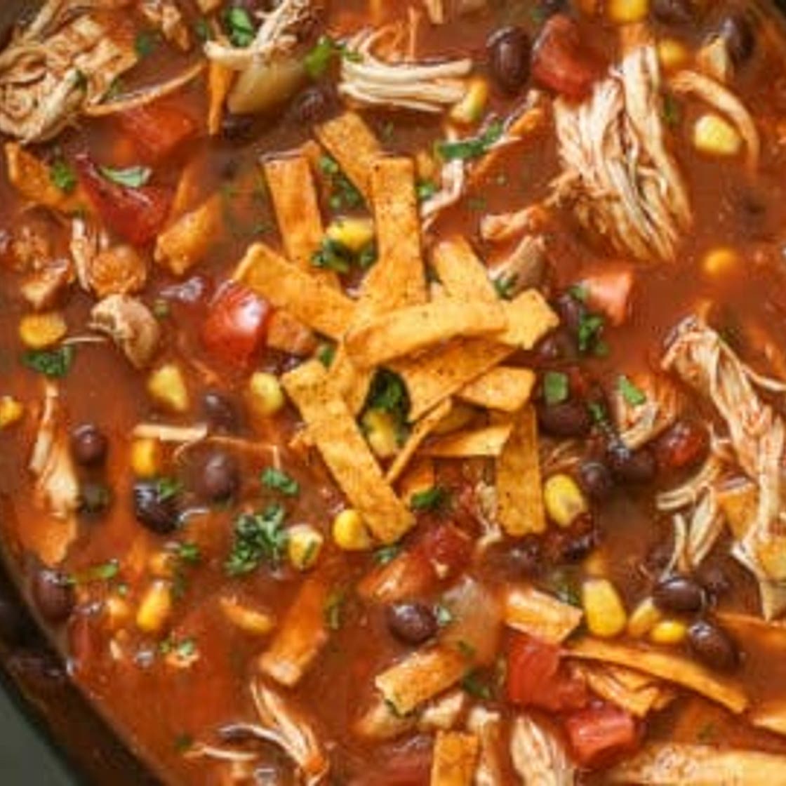 Slow Cooker Tortilla Soup