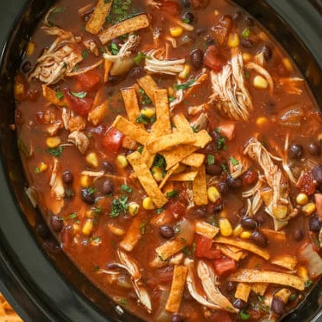 Slow Cooker Tortilla Soup