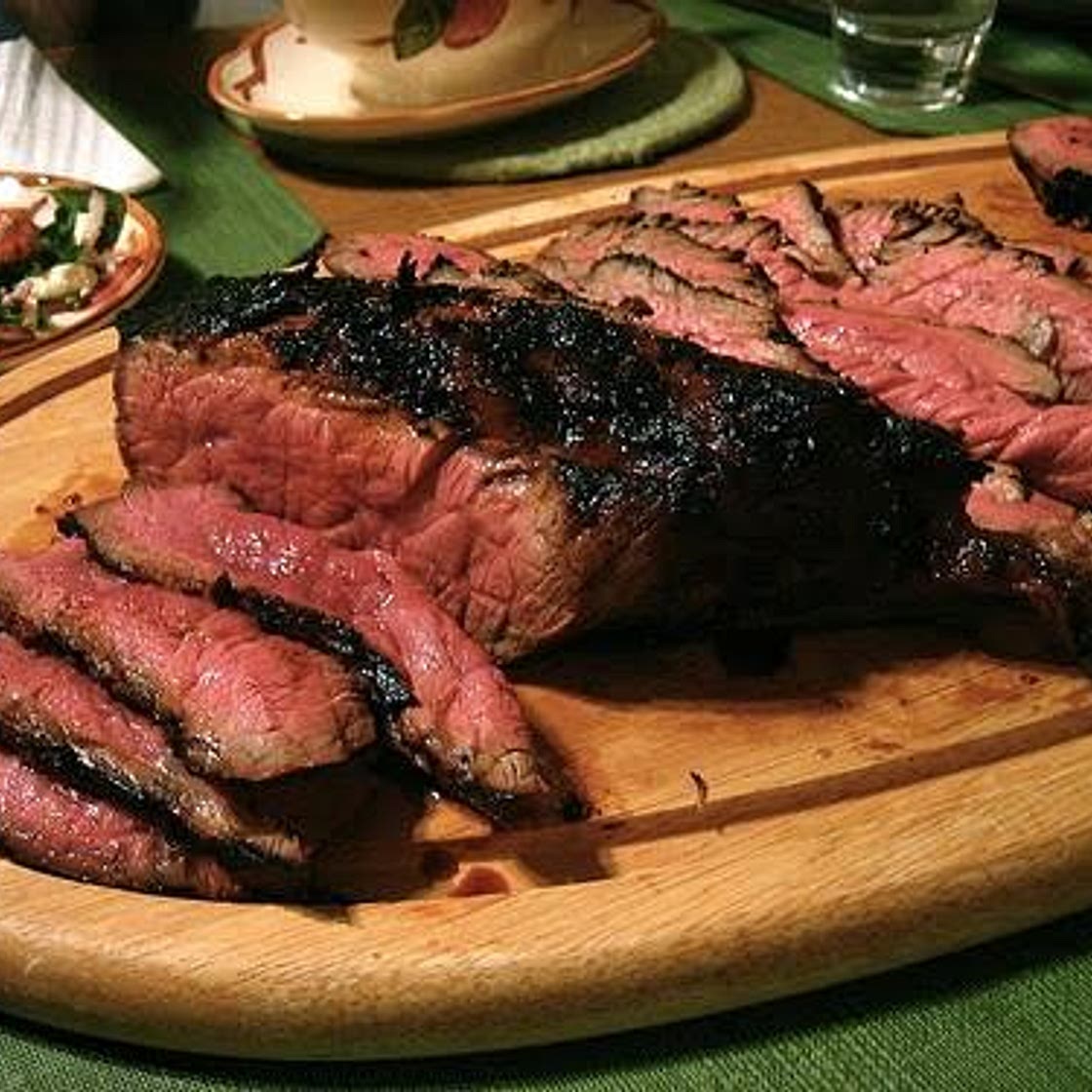 Kickin' London Broil with Bleu Cheese Butter Recipe - (5/5)