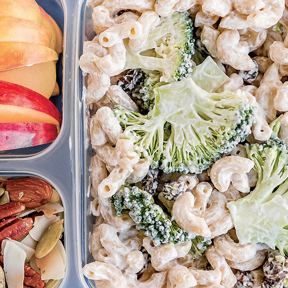 Meal-Prep Creamy Pasta Salad with Broccoli and Raisins