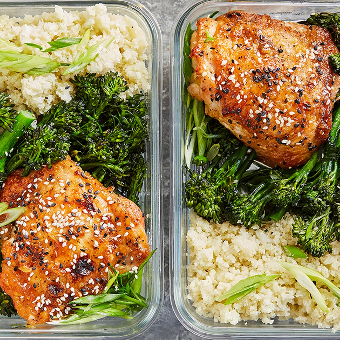Meal-Prep Honey Sesame Chicken with Broccolini