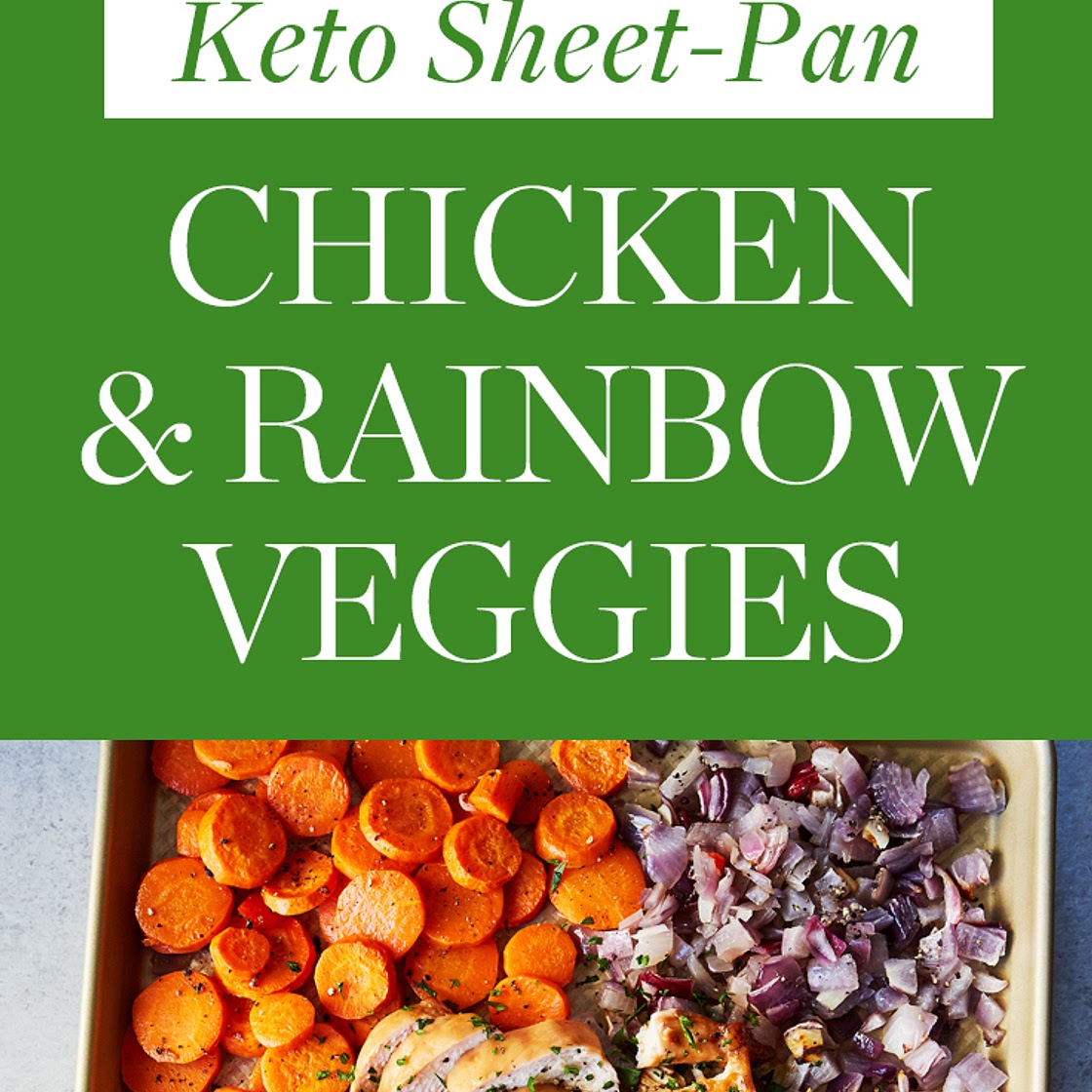 Keto Sheet-Pan Chicken and Rainbow Veggies