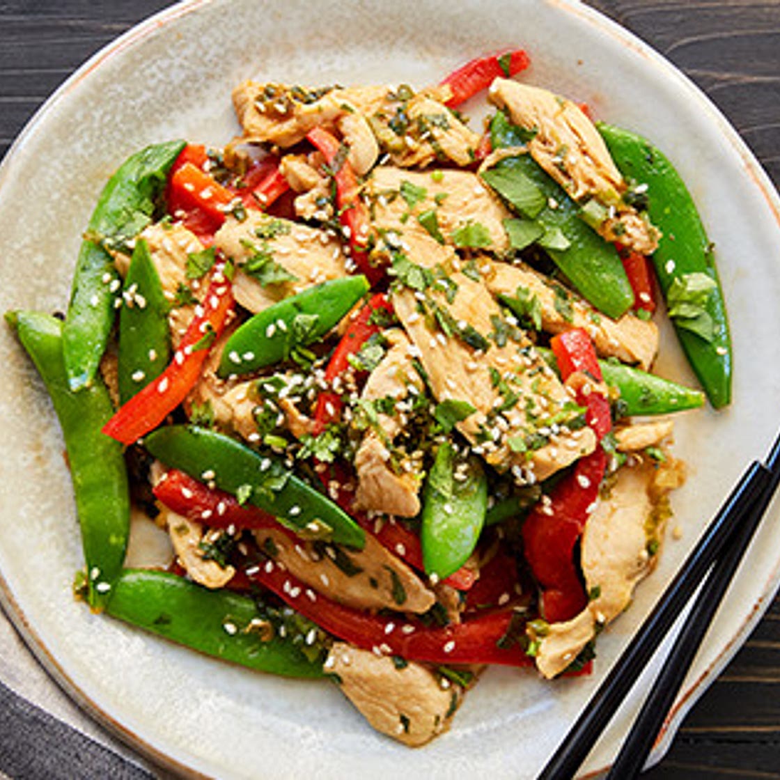 Chicken and Snap Pea Stir Fry