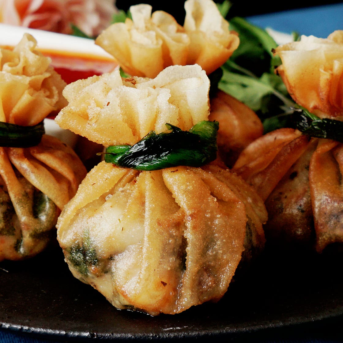 Deep-Fried Shrimp Dumpling Bundles
