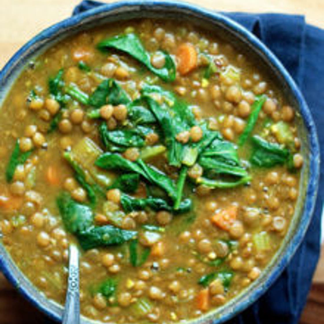 Instant Pot Golden Lentil & Spinach Soup