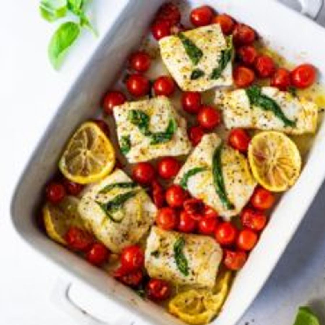 Simple Baked Cod with Tomatoes