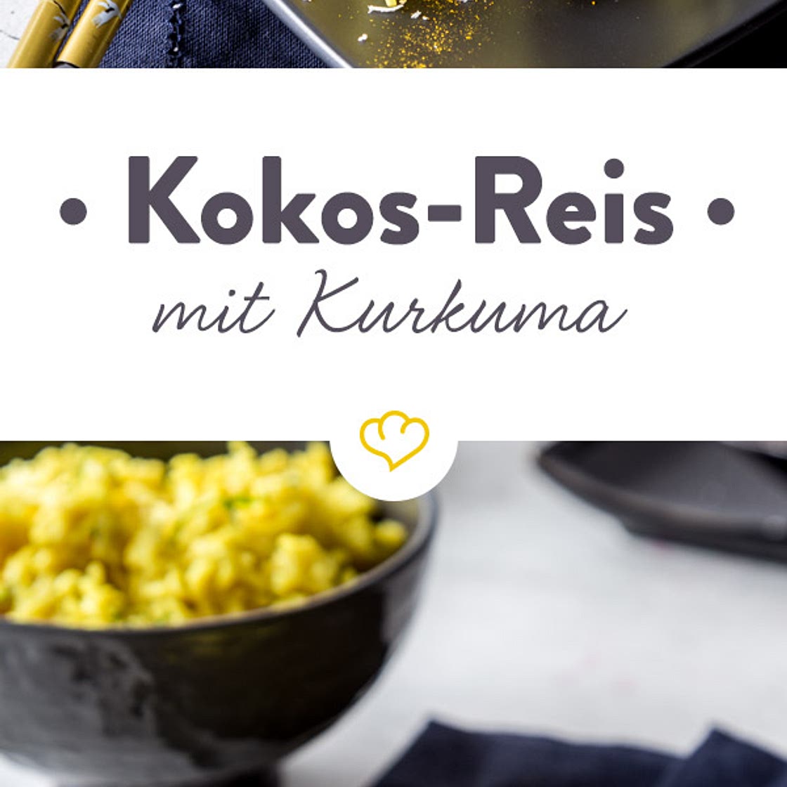 Schneller Kokosreis mit Kurkuma