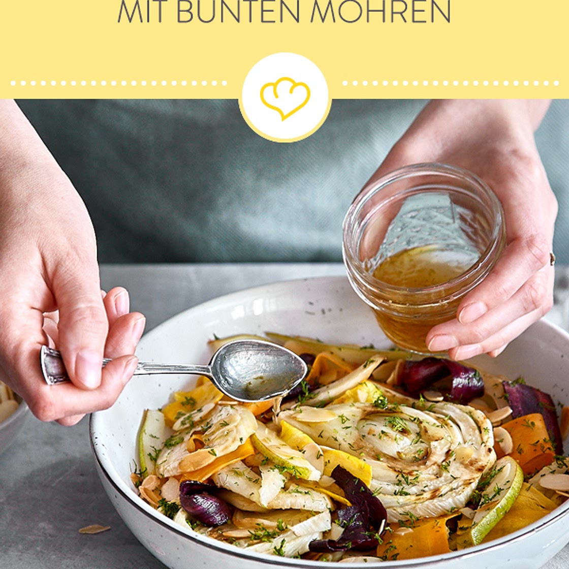 Fenchelsalat mit bunten Möhren