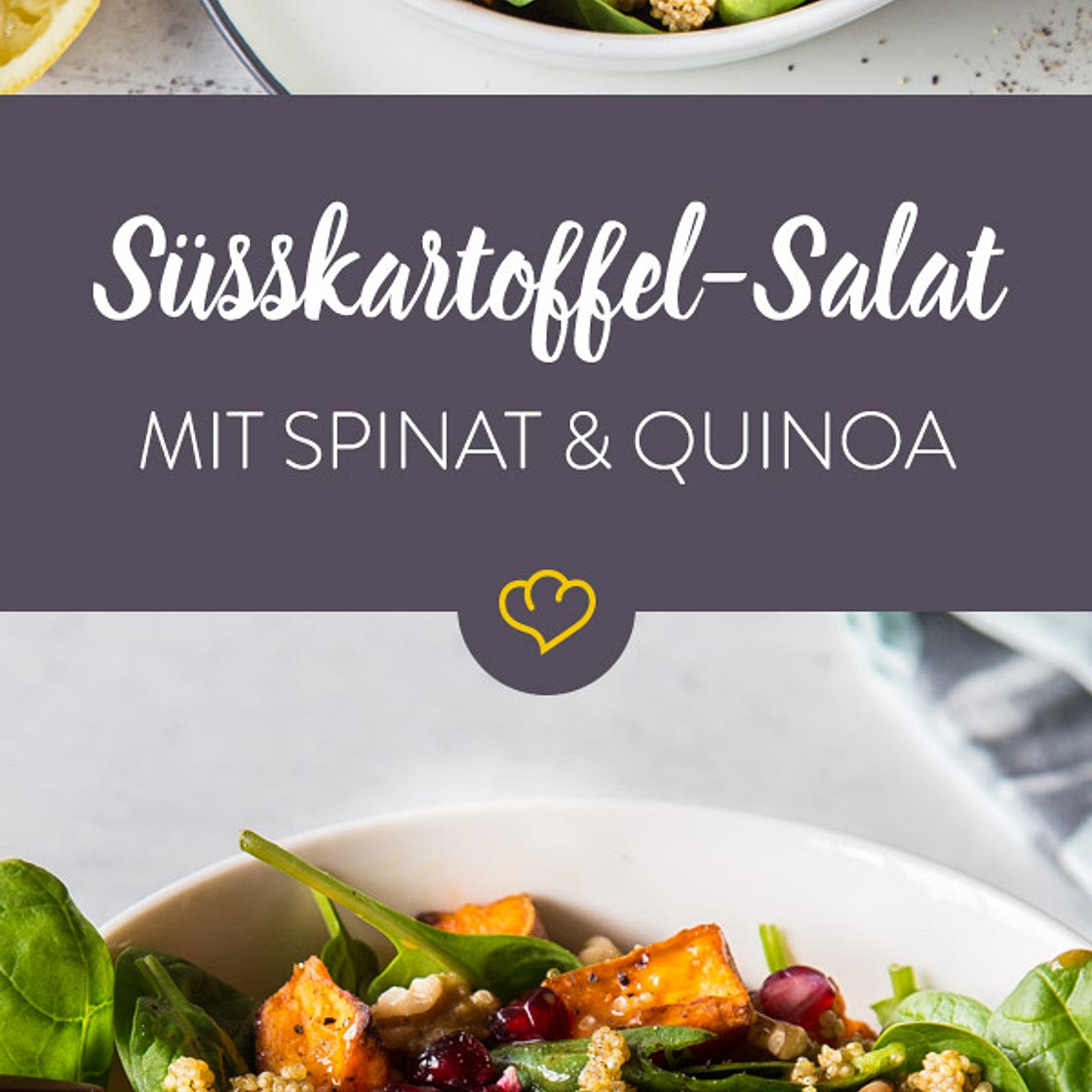 Süßkartoffel-Spinat-Salat mit Quinoa