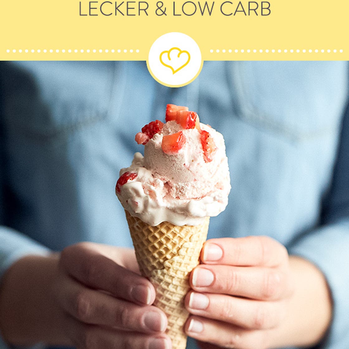 Low-Carb-Eis zum Selbermachen: Keto Erdbeereis