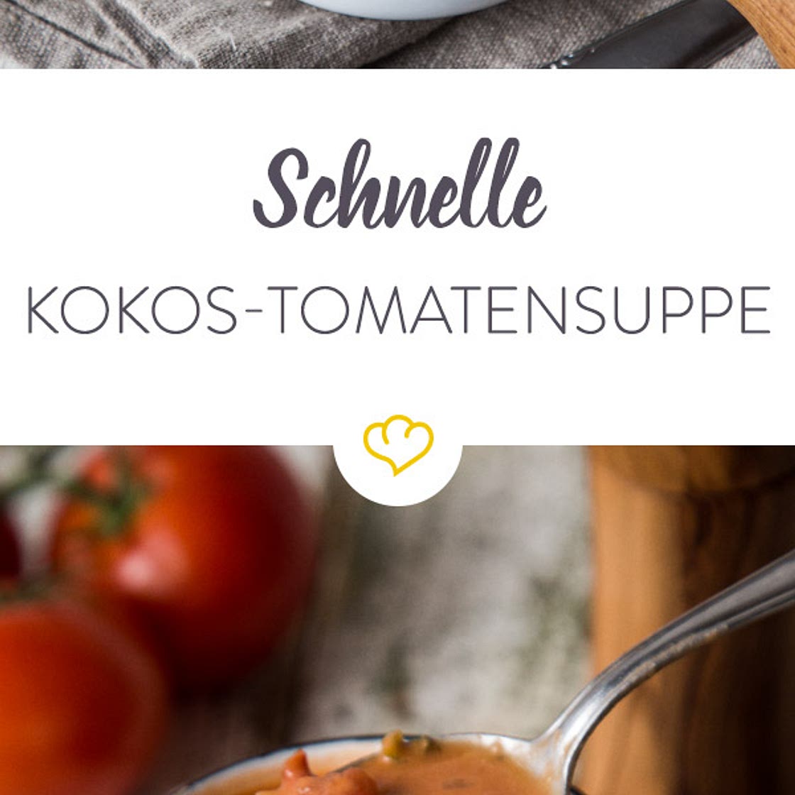 Schnelle Kokos-Tomaten-Suppe mit Koriander