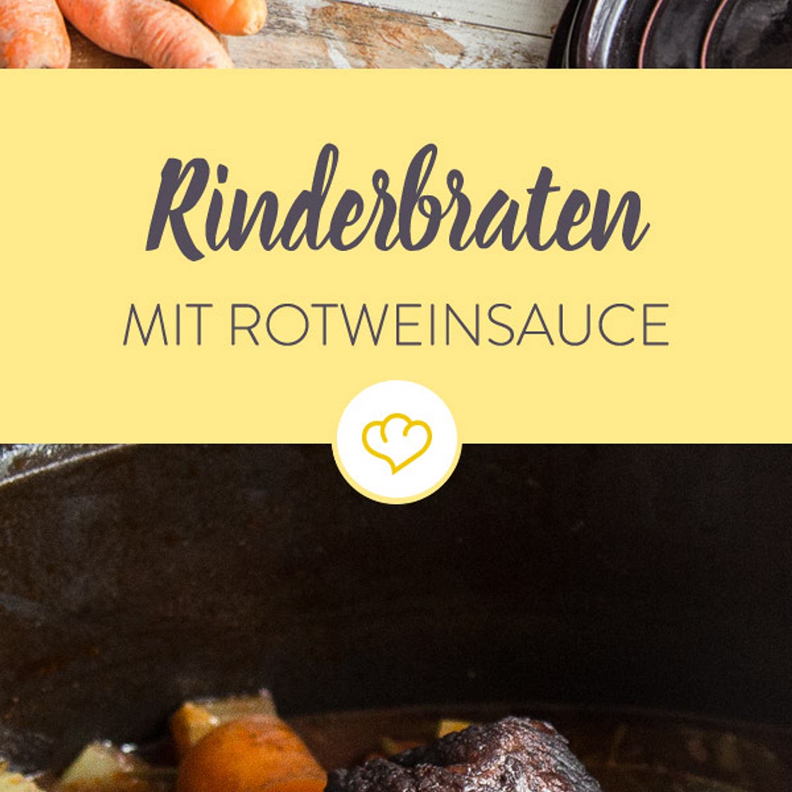 Deftiger Rinderschmorbraten mit Gemüse und Rotweinsauce
