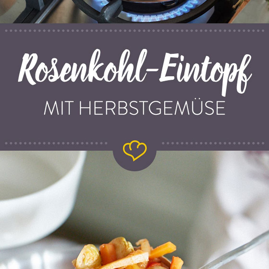 Vegetarischer Rosenkohl-Eintopf mit Herbstgemüse