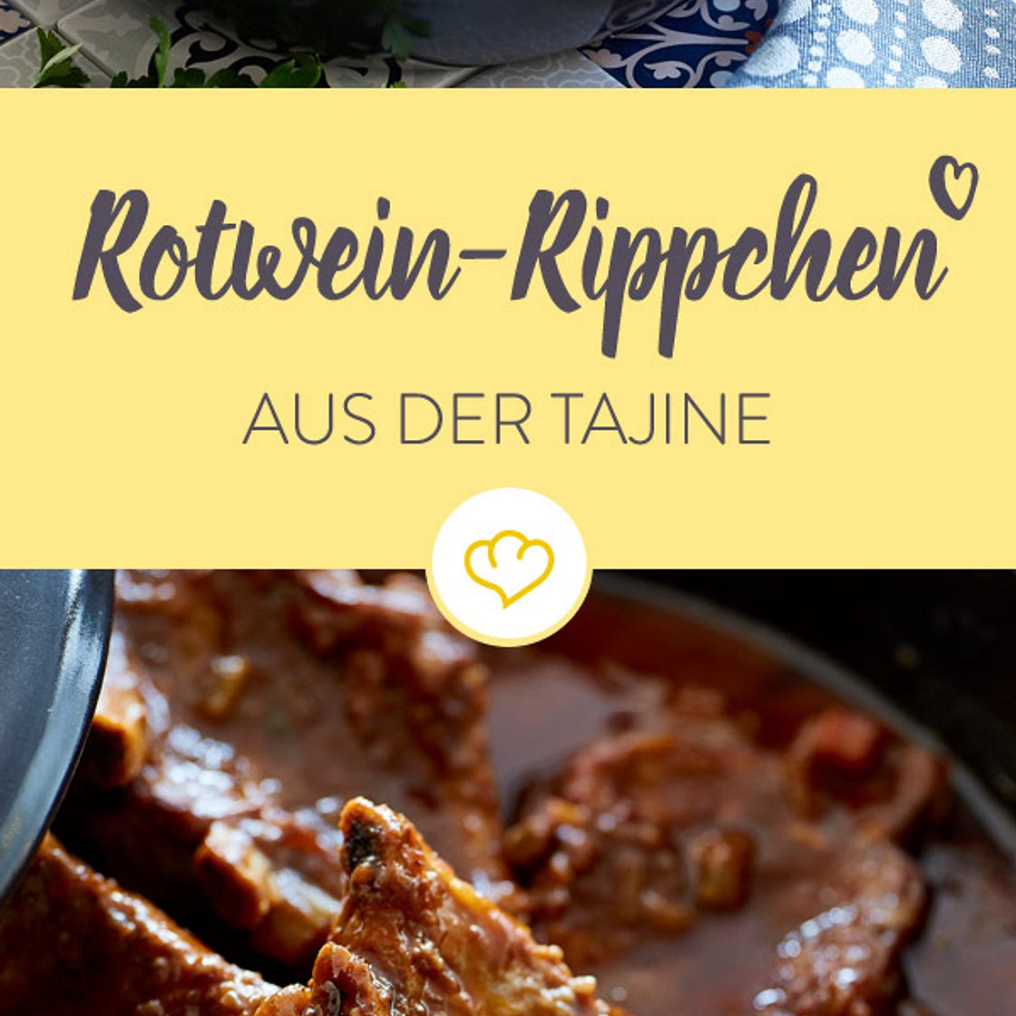 Geschmorte Rotwein-Rippchen aus der Tajine