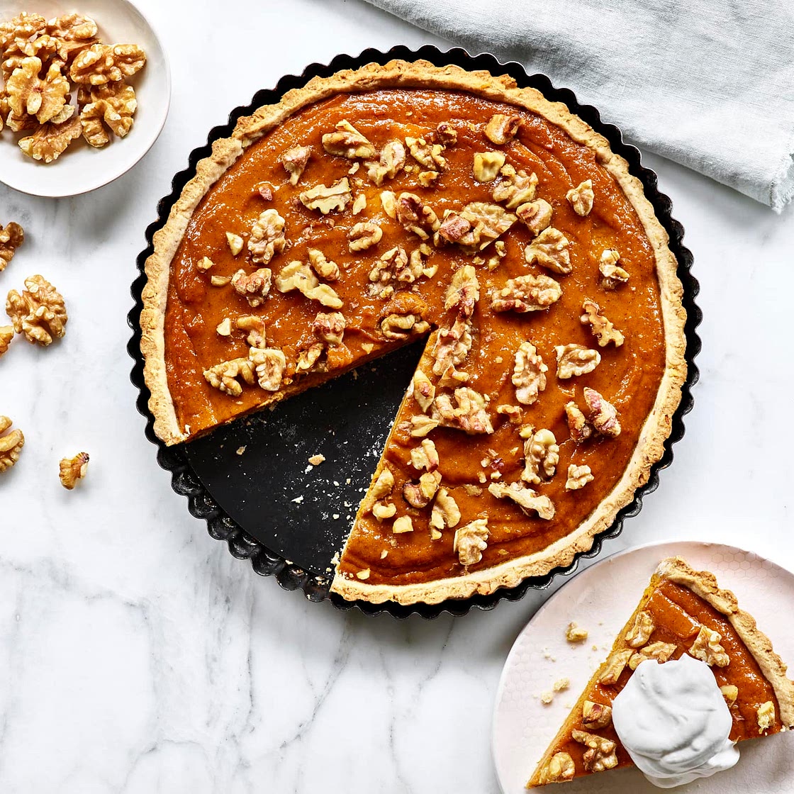 Walnut Pumpkin Cream Cheese Tart