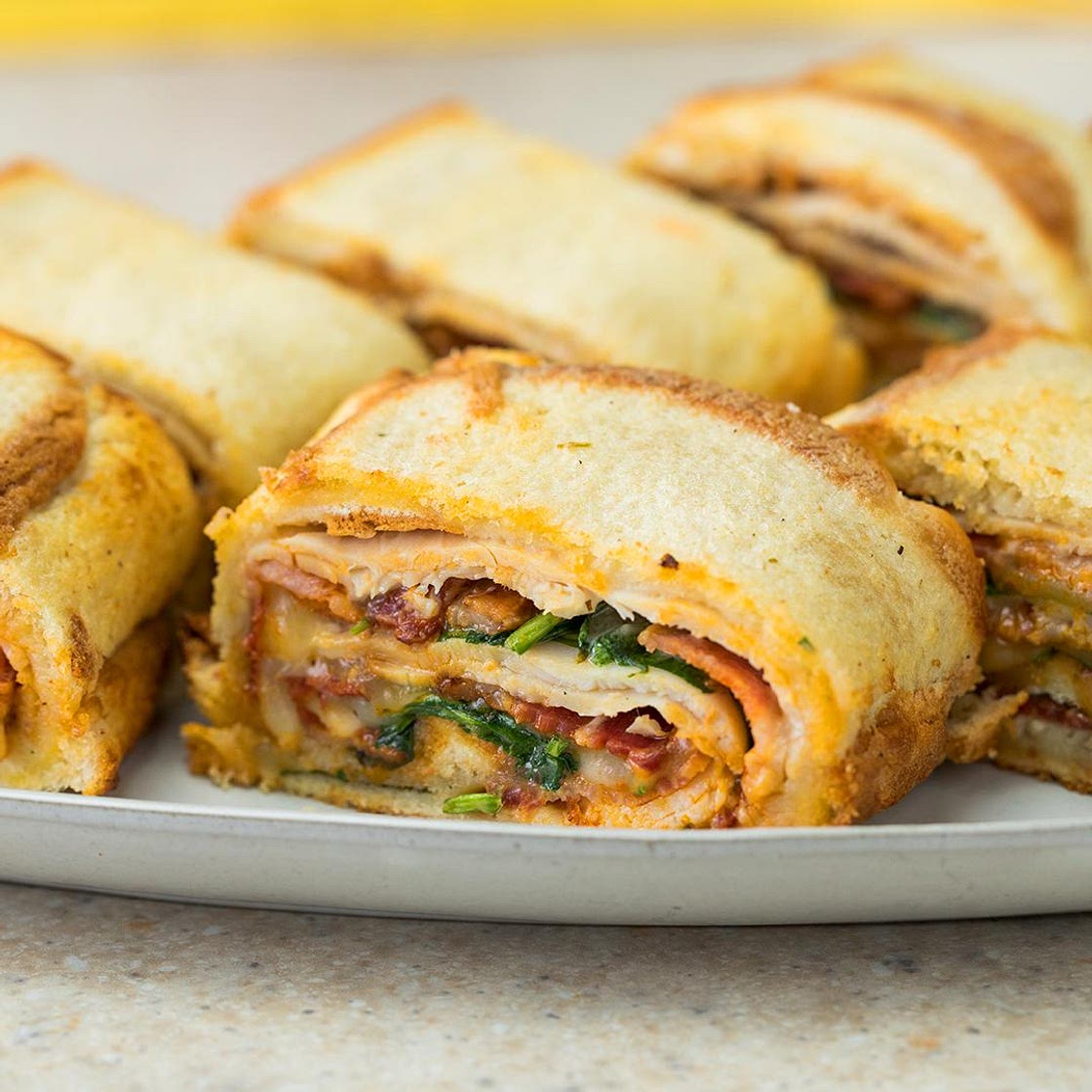 Chicken Bacon Ranch Sandwich Roll Recipe by Tasty