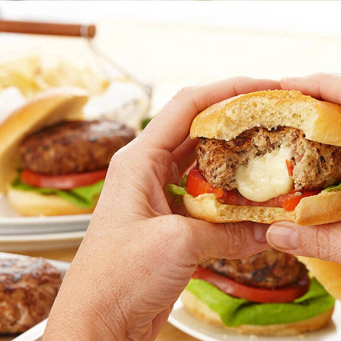 Caprese Stuffed Burgers