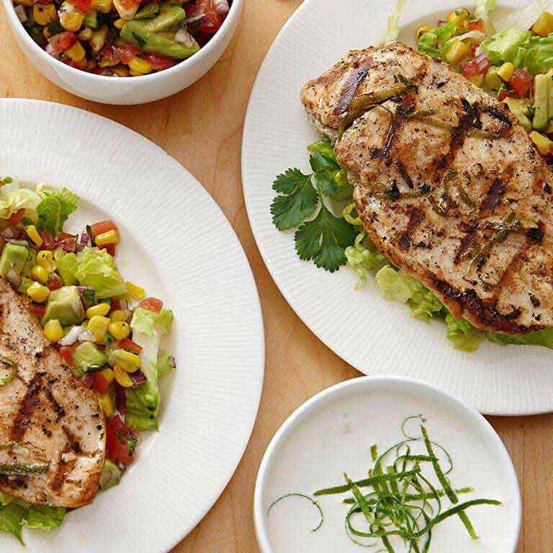 Grilled Cilantro Lime Chicken With Corn Salsa