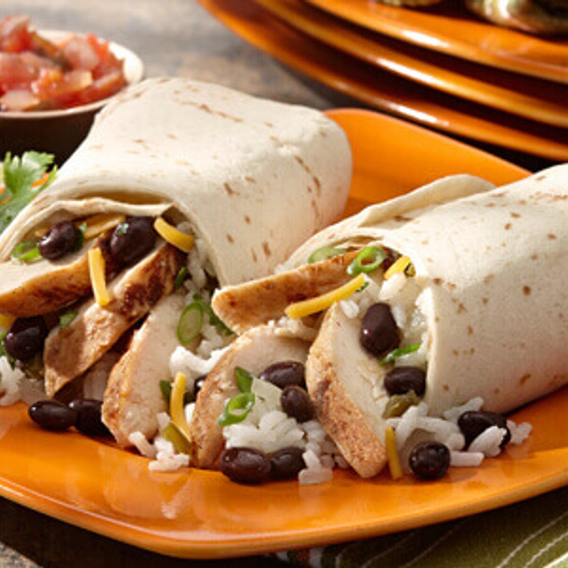 Chicken and Black Bean Burritos