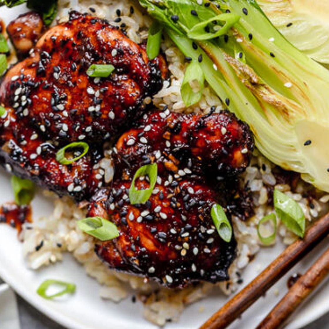 Air Fryer Asian-Glazed Boneless Chicken Thighs